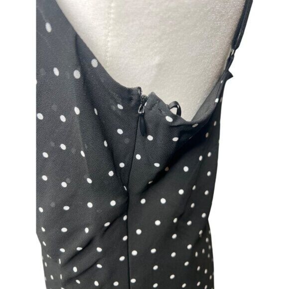 Jessica Simpson Black & White Polka Dot Mini Dress With Ruffle Detail Medium - Picture 4 of 16